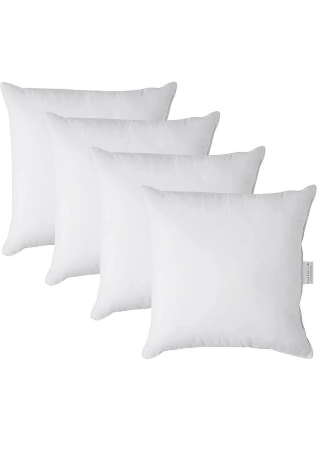 LANE LINEN 4 Pack 18X18 Pillow Inserts-White Throw Pillows, Throw Pillow  Inserts