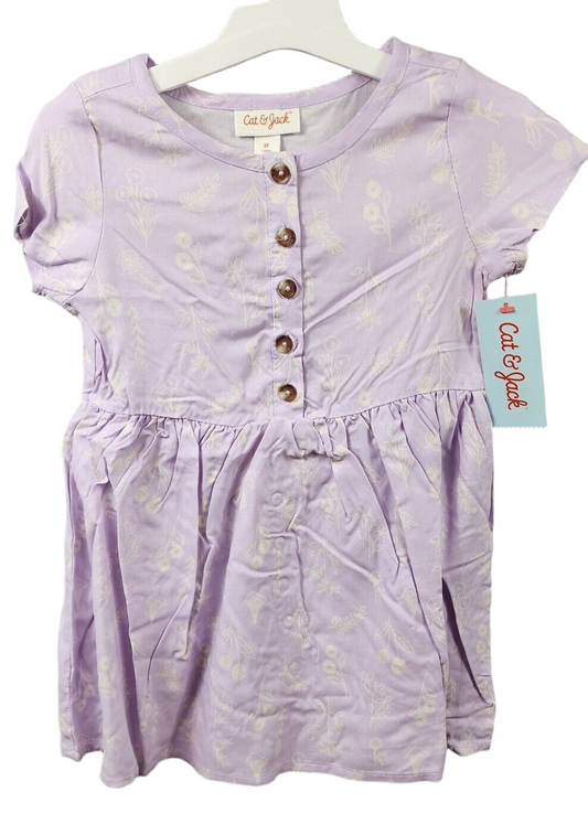 NEW WITH TAG'S ~ cat & jack ~girls 3t Violet/ Floral Dress