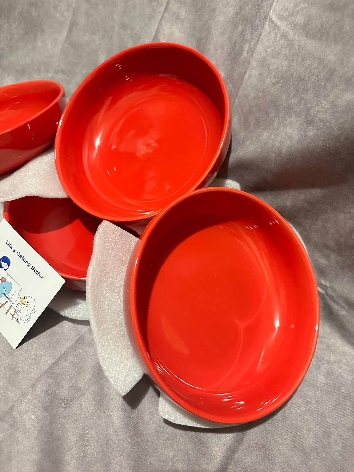 LE TAUCI SET OF 4 red bowls