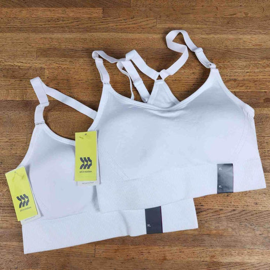 2-pack All In Motion Women's Sports Bras White